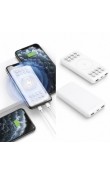 Beyaz vantuzlu 10000 mAh wireless powerbank mobil şarj cihazı logolu promosyon ürün